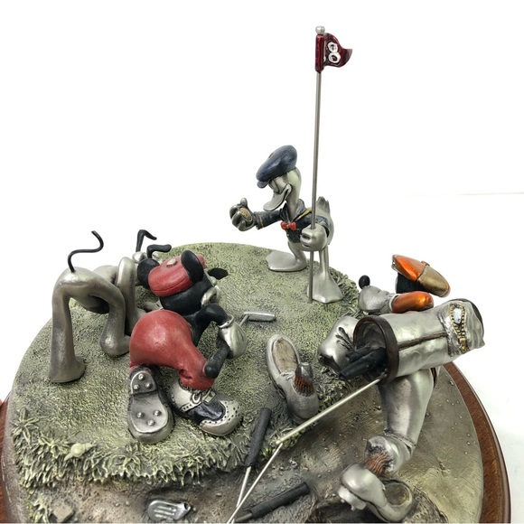 Chilmark Pewter DISNEY Comic Capers FOURSOME FOLLIES Sculpture Made In USA READ! - Picture 7 of 13